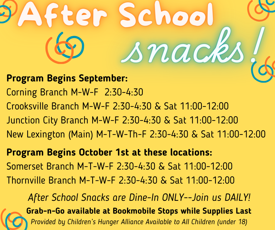 snack schedule graphic